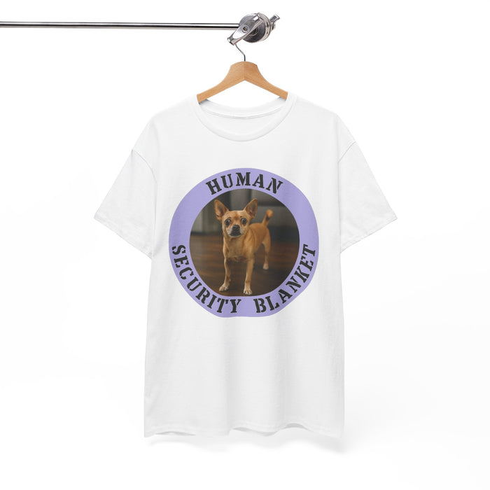 Dog Lover Tee — "Human Security Blanket" Funny Rescue Pup Shirt