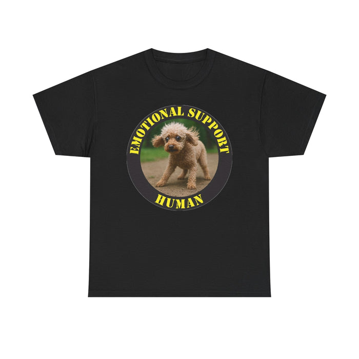 Emotional Support Human T-Shirt — Cute Puppy Circle Design