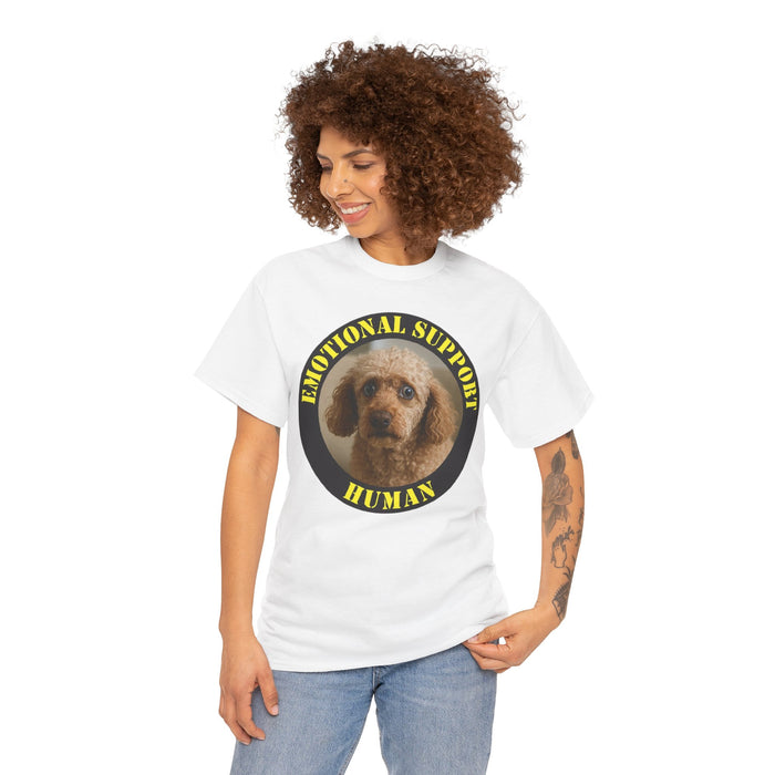 Emotional Support Human T‑Shirt — Cute Poodle Pet Lover Tee