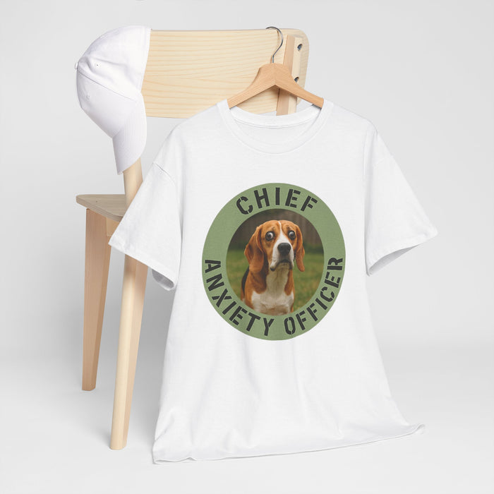 Chief Anxiety Officer Beagle T-Shirt — Funny Dog Lover Tee
