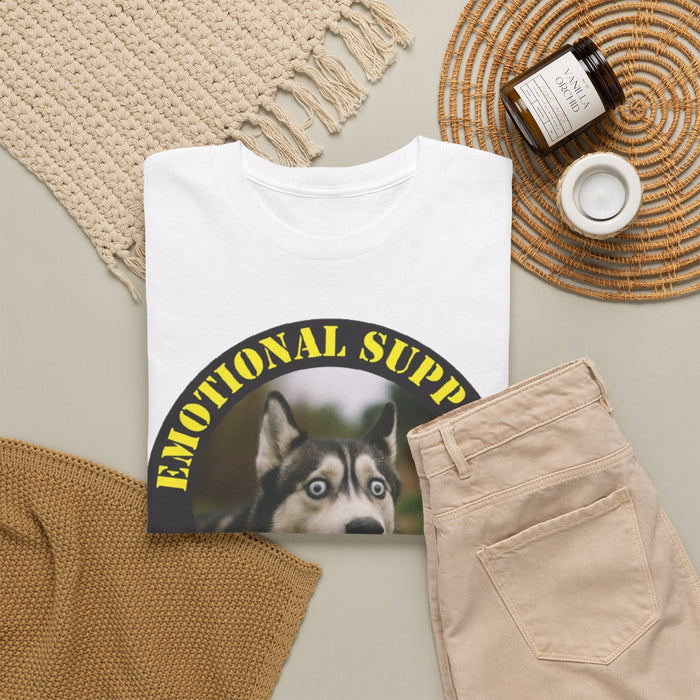 Emotional Support Human T-Shirt — Cute Husky Pet Lover Tee