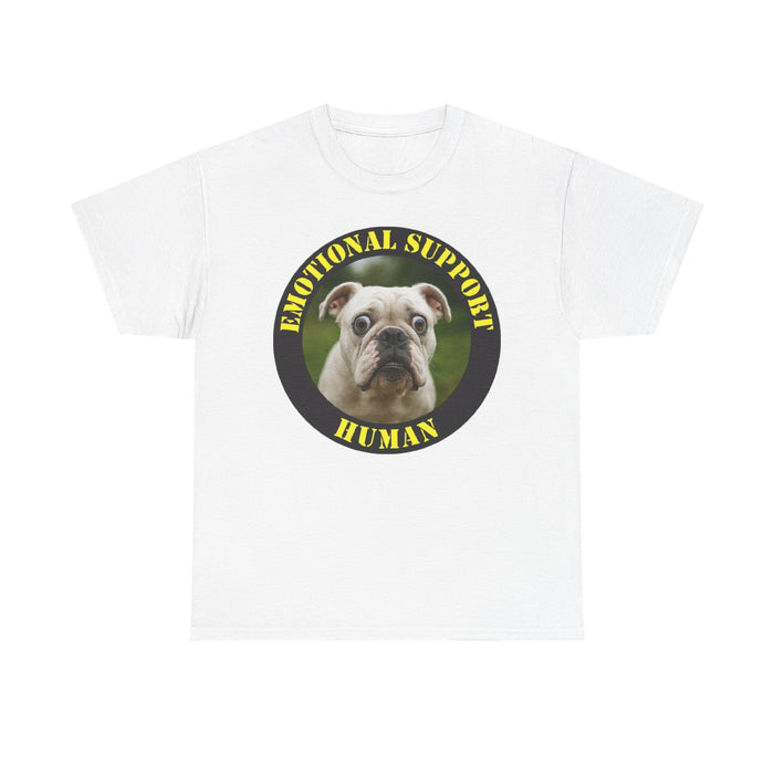 Emotional Support Human T‑Shirt — Cute Bulldog Therapy Tee