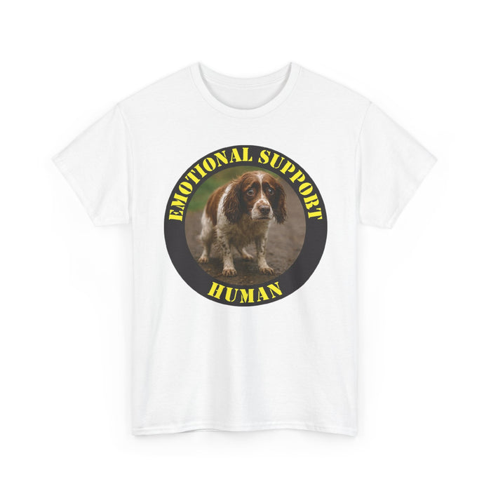 Emotional Support Human T-Shirt — Cute Basset Hound Rescue Tee