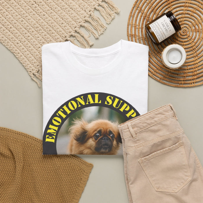 Emotional Support Human T‑Shirt — Cute Pekingese Dog Graphic Tee