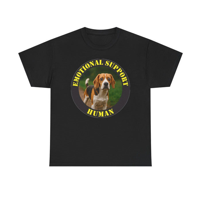 Emotional Support Human T‑Shirt — Beagle Design, Funny Pet Lover Tee