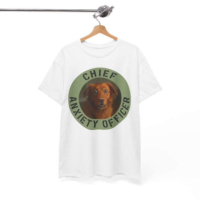 Chief Anxiety Officer T-Shirt – Cute Dog Graphic Tee for Dog Lovers