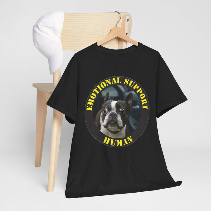 Emotional Support Human T-Shirt — Funny Boston Terrier Pet Tee