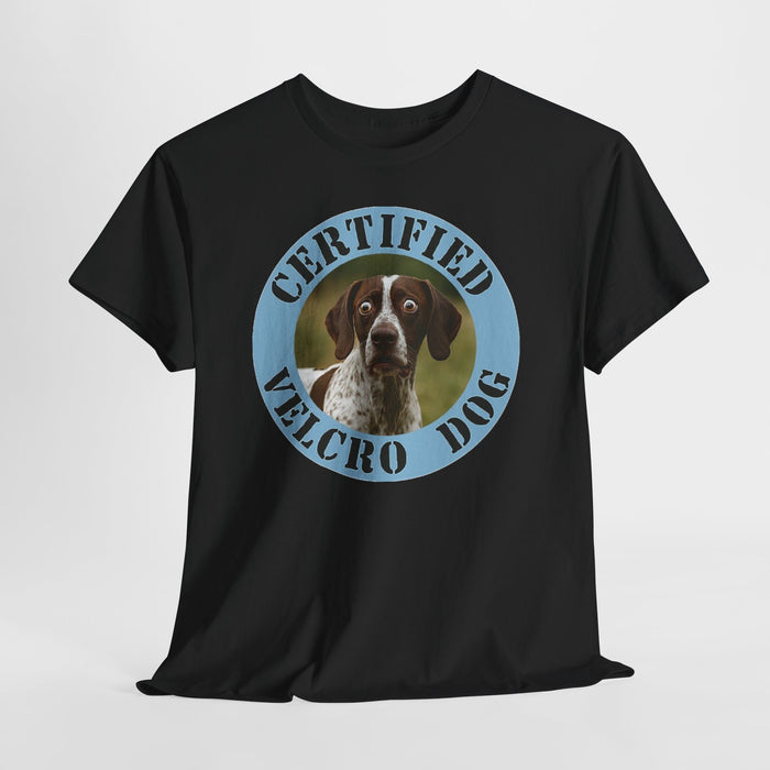 Pointer Certified Velcro Dog T‑Shirt – Funny Dog Owner Tee