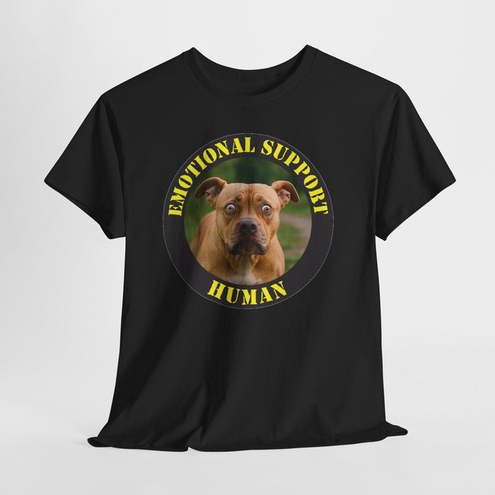 Emotional Support Human T-Shirt - Funny Dog Photo Tee for Pet Lovers