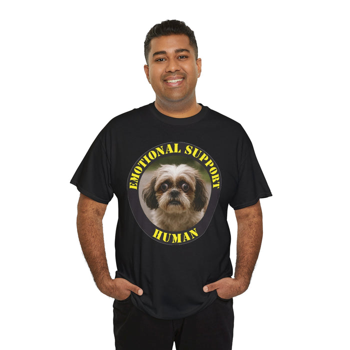 Emotional Support Human T-Shirt — Cute Shih Tzu Pet Rescue Tee