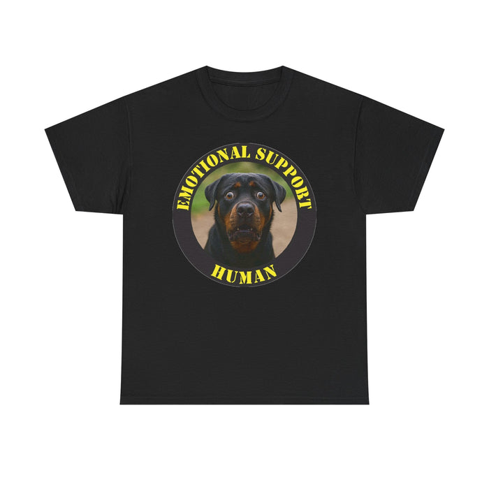 Emotional Support Human T-Shirt — Rottweiler Pet Therapy Tee