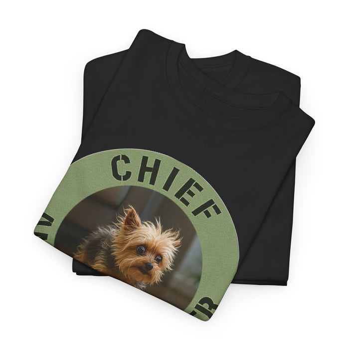 Chief Anxiety Officer T‑Shirt — Cute Yorkie Dog Graphic Tee