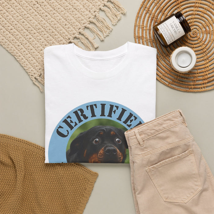 Certified Velcro Dog T‑Shirt — Funny Rottweiler Pet Tee