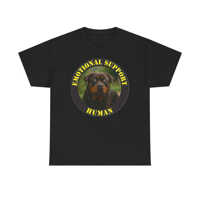 Emotional Support Human T-Shirt – Rottweiler Rescue Pet Lover Tee