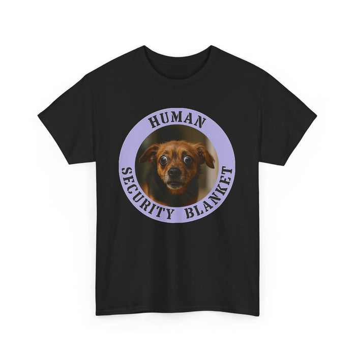 Human Security Blanket Tee — Cute Dog Graphic T-Shirt