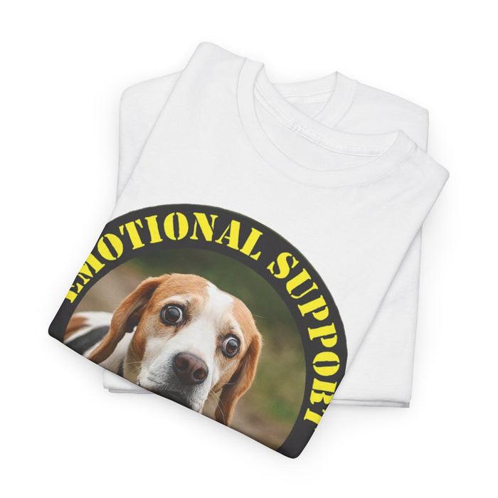 Emotional Support Human T‑Shirt — Funny Dog Photo Tee for Pet Lovers