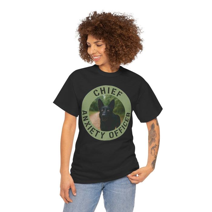 Chief Anxiety Officer Tee — Funny Dog Graphic T-Shirt