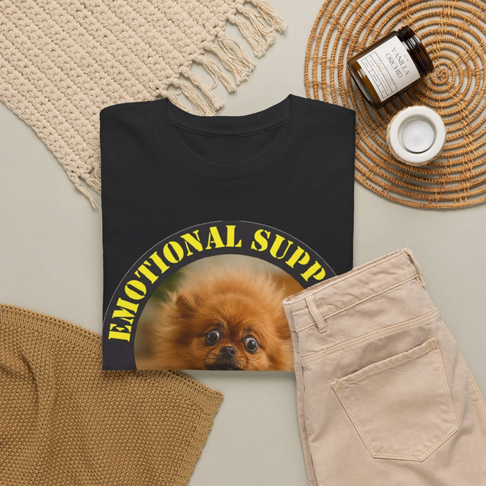 Emotional Support Human Tee — Cute Pomeranian Pet Lover Shirt
