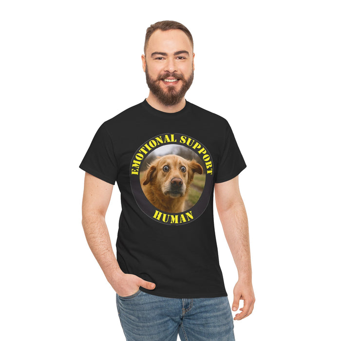 Emotional Support Human T‑Shirt — Cute Dog Photo Graphic Tee