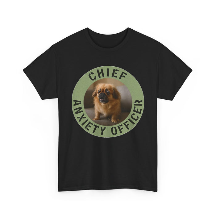 Chief Anxiety Officer Tee — Funny Pekingese Dog Graphic T-Shirt