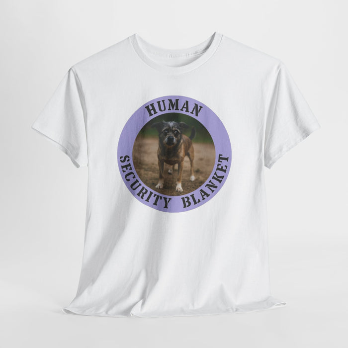 Dog Photo Tee — "Human Security Blanket" Graphic T-Shirt