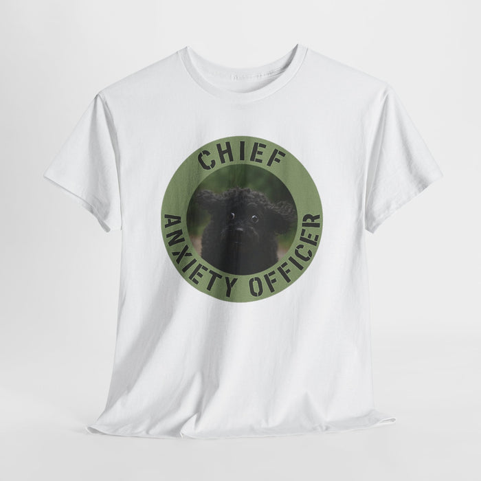 Chief Anxiety Officer T-Shirt – Funny Cute Pug Anxiety Tee