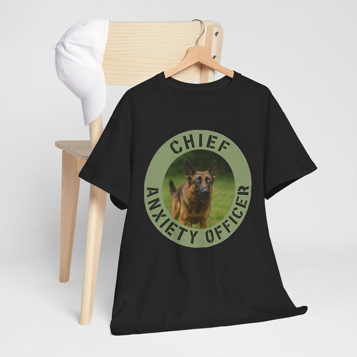 Chief Anxiety Officer T-Shirt — Funny Dog Anxiety Graphic Tee