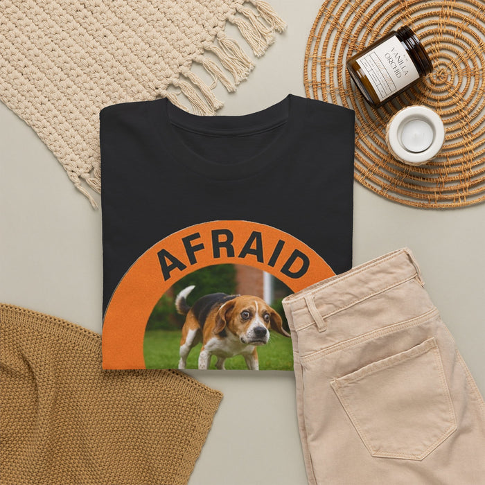 Afraid But Trying Tee — Cute Beagle Motivational Dog T-Shirt