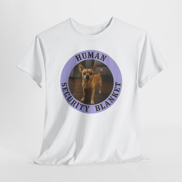 Dog Lover Tee — "Human Security Blanket" Funny Rescue Pup Shirt