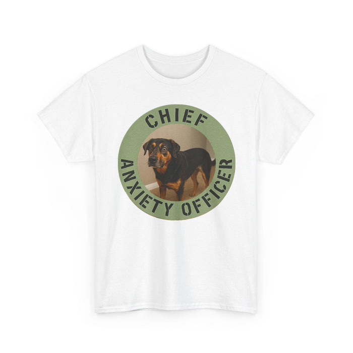 T‑Shirt — "Chief Anxiety Officer" Dog Graphic Tee