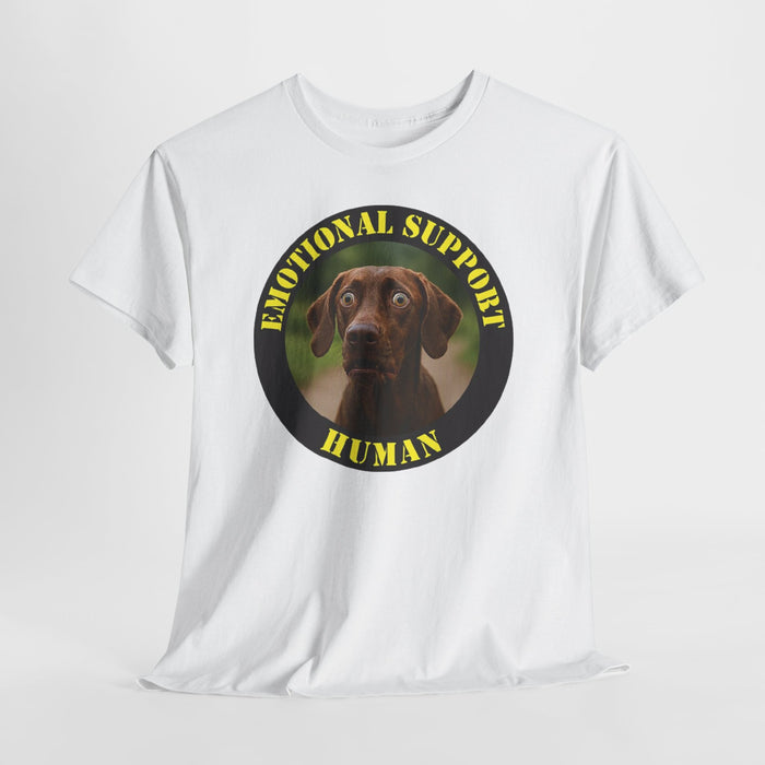 Emotional Support Human T-Shirt – Funny Dog Photo Tee for Pet Lovers
