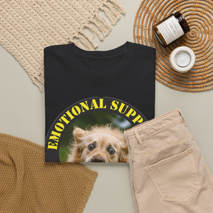 Emotional Support Human T-Shirt — Funny Dog Face Graphic Tee