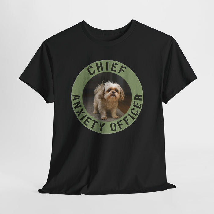 Chief Anxiety Officer T-Shirt — Cute Dog Humor Tee