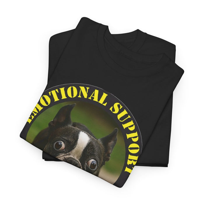 Emotional Support Human Tee — Cute Boston Terrier Pet Lover Shirt