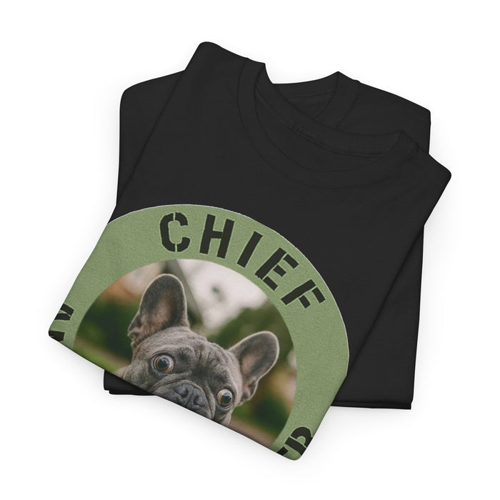 Chief Anxiety Officer Dog T-Shirt — Funny French Bulldog Tee for Dog Lovers