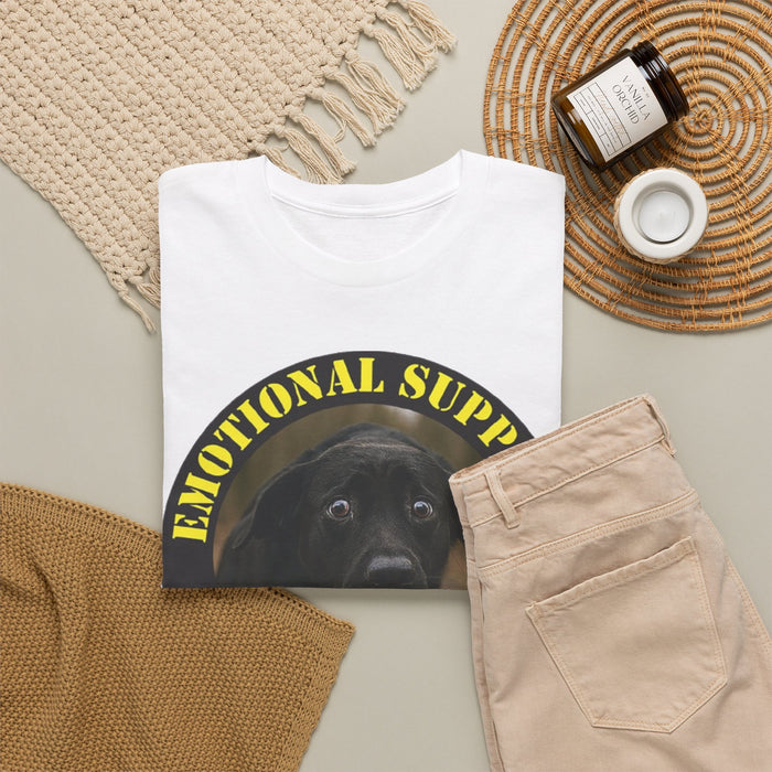 Emotional Support Human T-Shirt — Cute Black Lab Pet Lover Tee