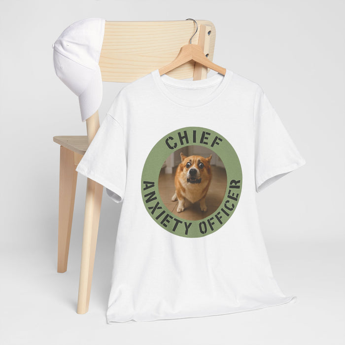 Chief Anxiety Officer T-Shirt – Funny Dog Meme Tee