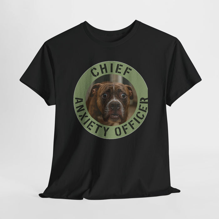 Chief Anxiety Officer Dog T-Shirt - Funny Pet Lover Tee