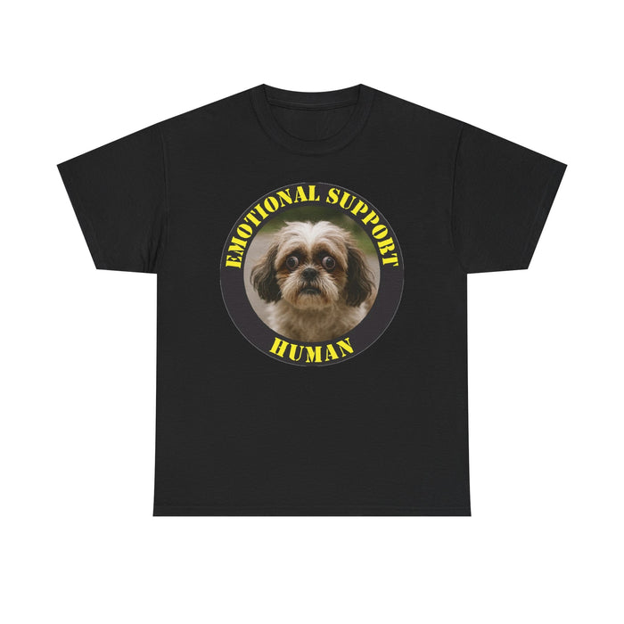 Emotional Support Human T-Shirt — Cute Shih Tzu Pet Rescue Tee
