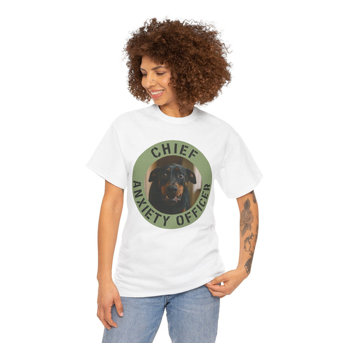Chief Anxiety Officer T‑Shirt — Funny Dog Graphic Tee