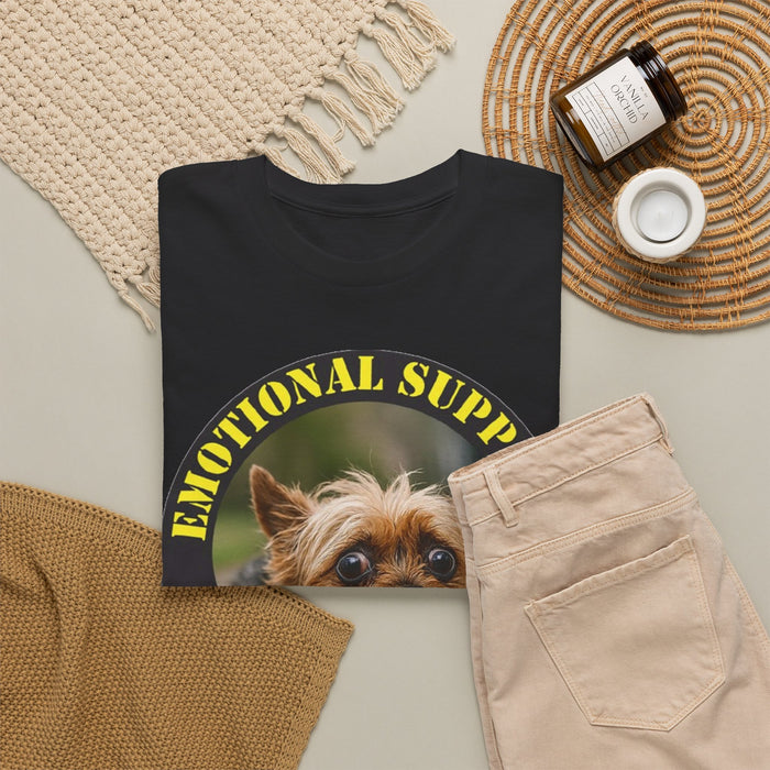 Emotional Support Human T-Shirt — Cute Yorkie Pet Therapy Tee