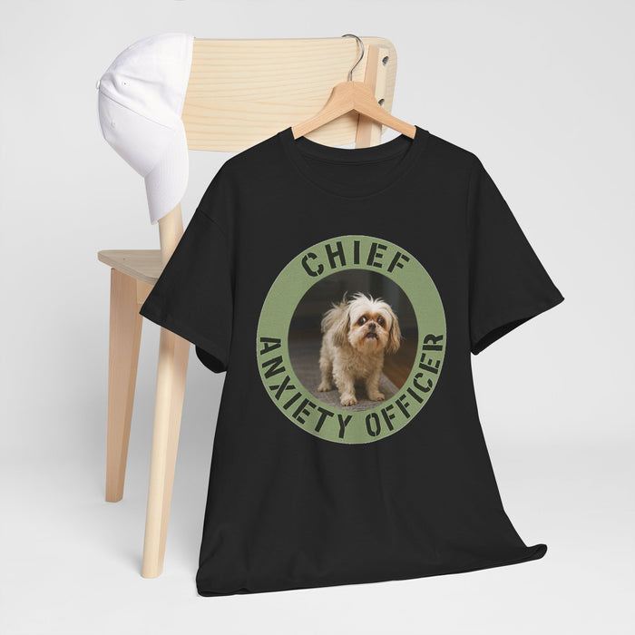 Chief Anxiety Officer T-Shirt — Cute Dog Humor Tee