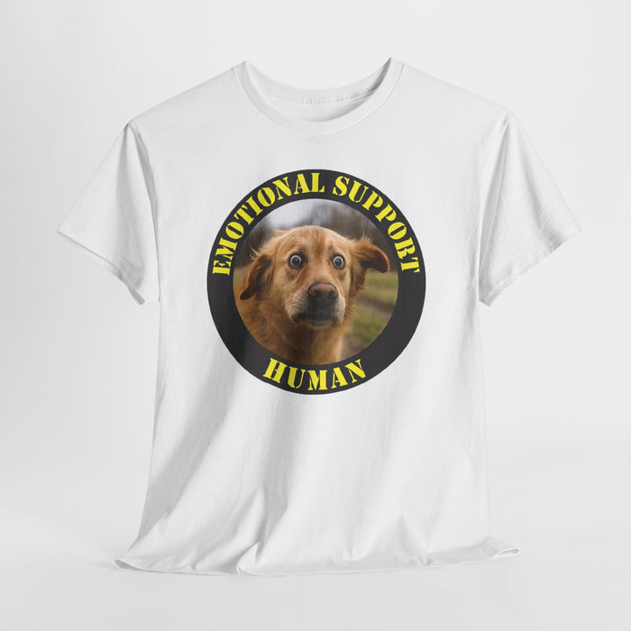 Emotional Support Human T‑Shirt — Cute Dog Photo Graphic Tee