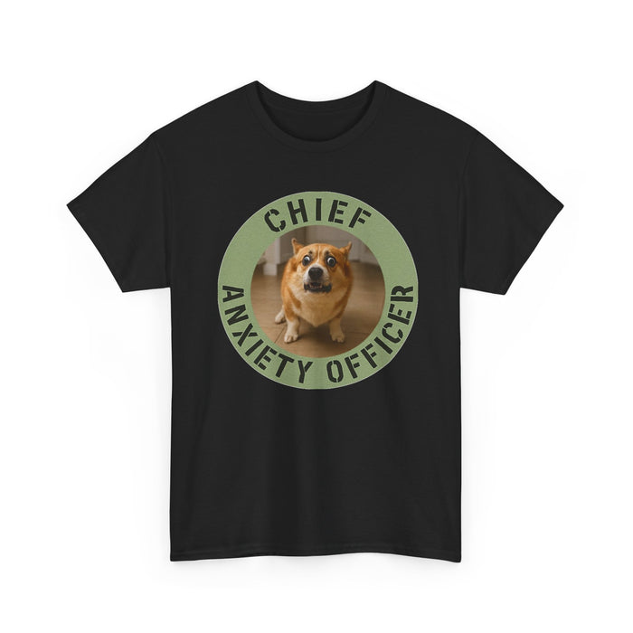 Chief Anxiety Officer T-Shirt – Funny Dog Meme Tee