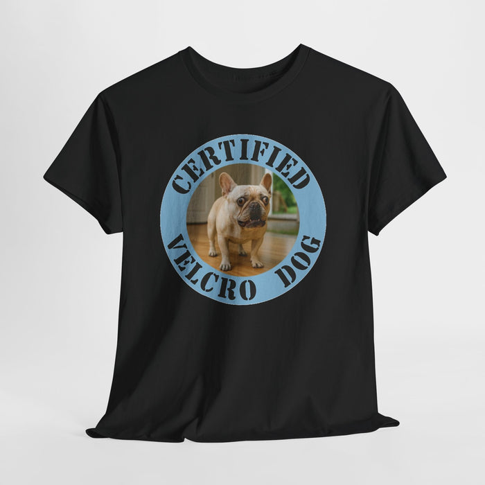Certified Velcro Dog T‑Shirt — Funny French Bulldog Design