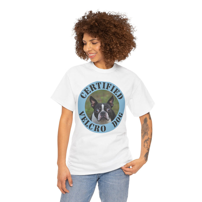 Certified Velcro Dog T-Shirt — Funny Boston Terrier Pet Tee