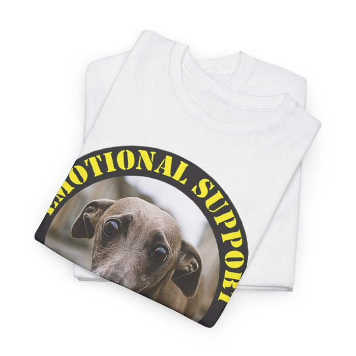 Emotional Support Human Tee — Funny Dog Portrait Shirt for Pet Lovers