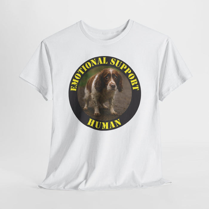 Emotional Support Human T-Shirt — Cute Basset Hound Rescue Tee