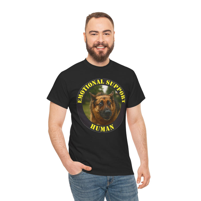 Emotional Support Human T-Shirt — Funny German Shepherd Pet Lover Tee