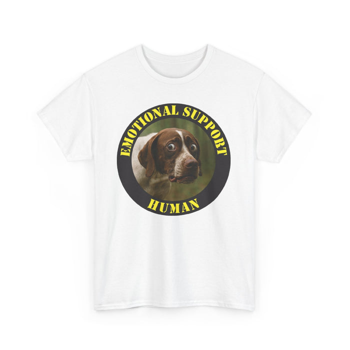 Emotional Support Human T-Shirt — Cute Dog Badge Graphic Tee